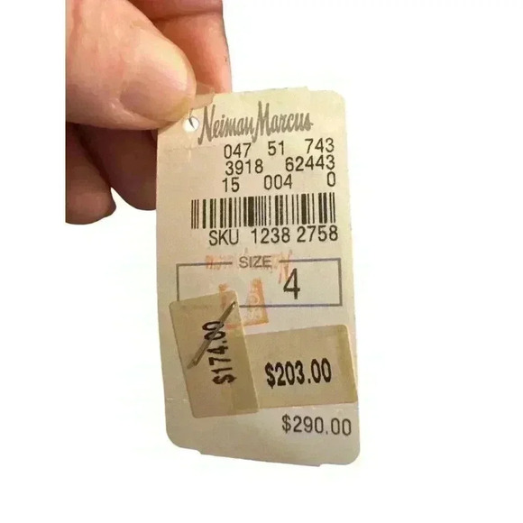 Kay Unger New York Silk Dress With Ruched Waist V-Neck Leopard Print Size 4, NWT - Picture 5 of 8